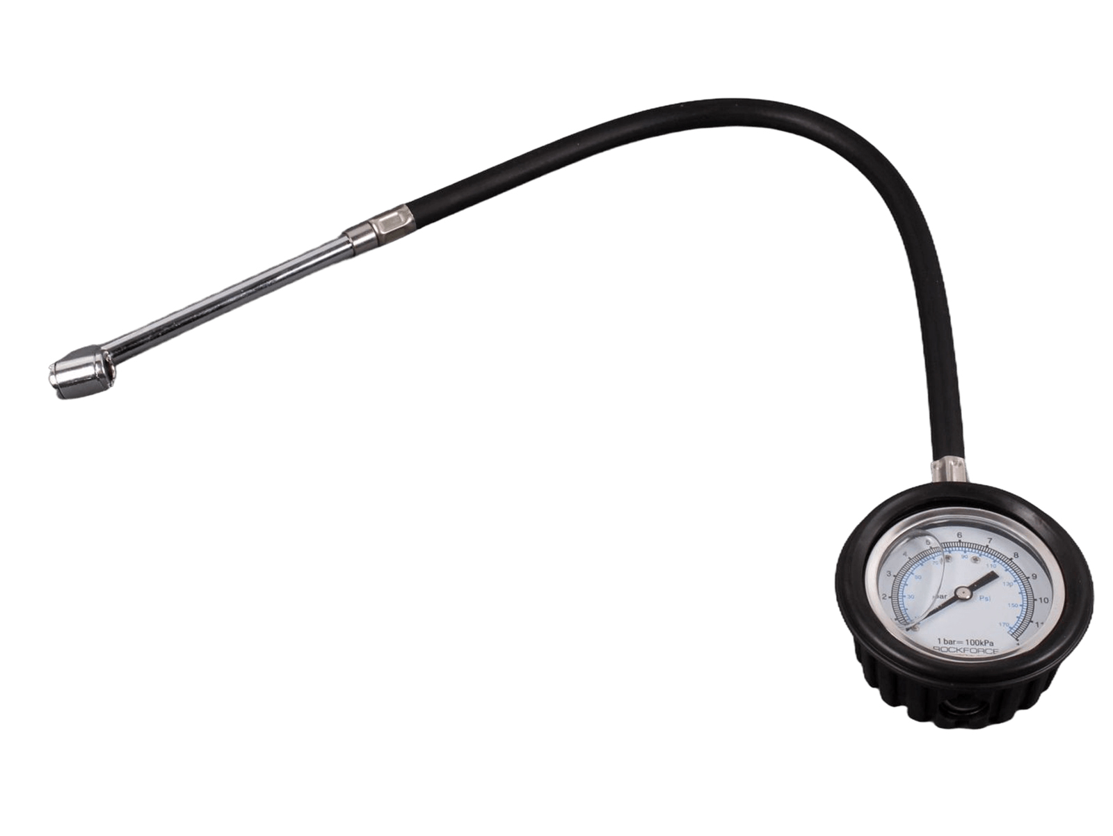 Манометр для проверки давления в шинах с глицерином 0-12 Bar ROCKFORCE фотография №2