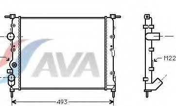 Радиатор AVA RT2197 RENAULT LOGAN фотография №1