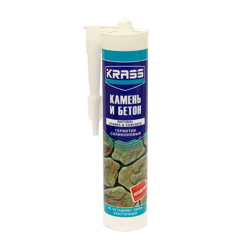 Герметик KRASS для бетона и натурального камня  300мл бесцветный фотография №1