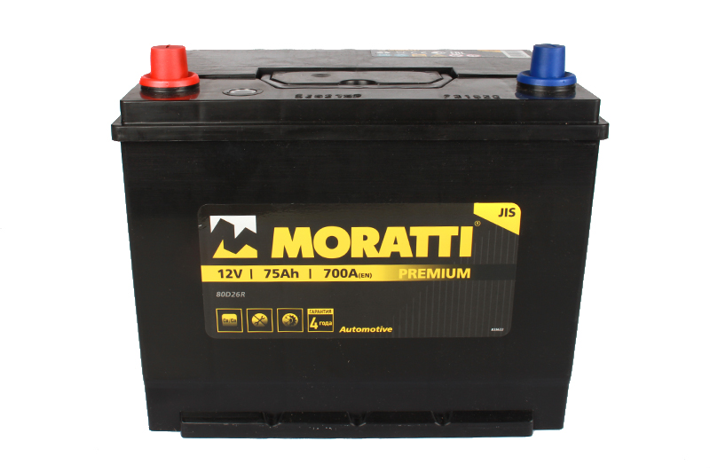 Аккумуляторная батарея MORATTI 85D26R 6СТ75 азия фотография №1
