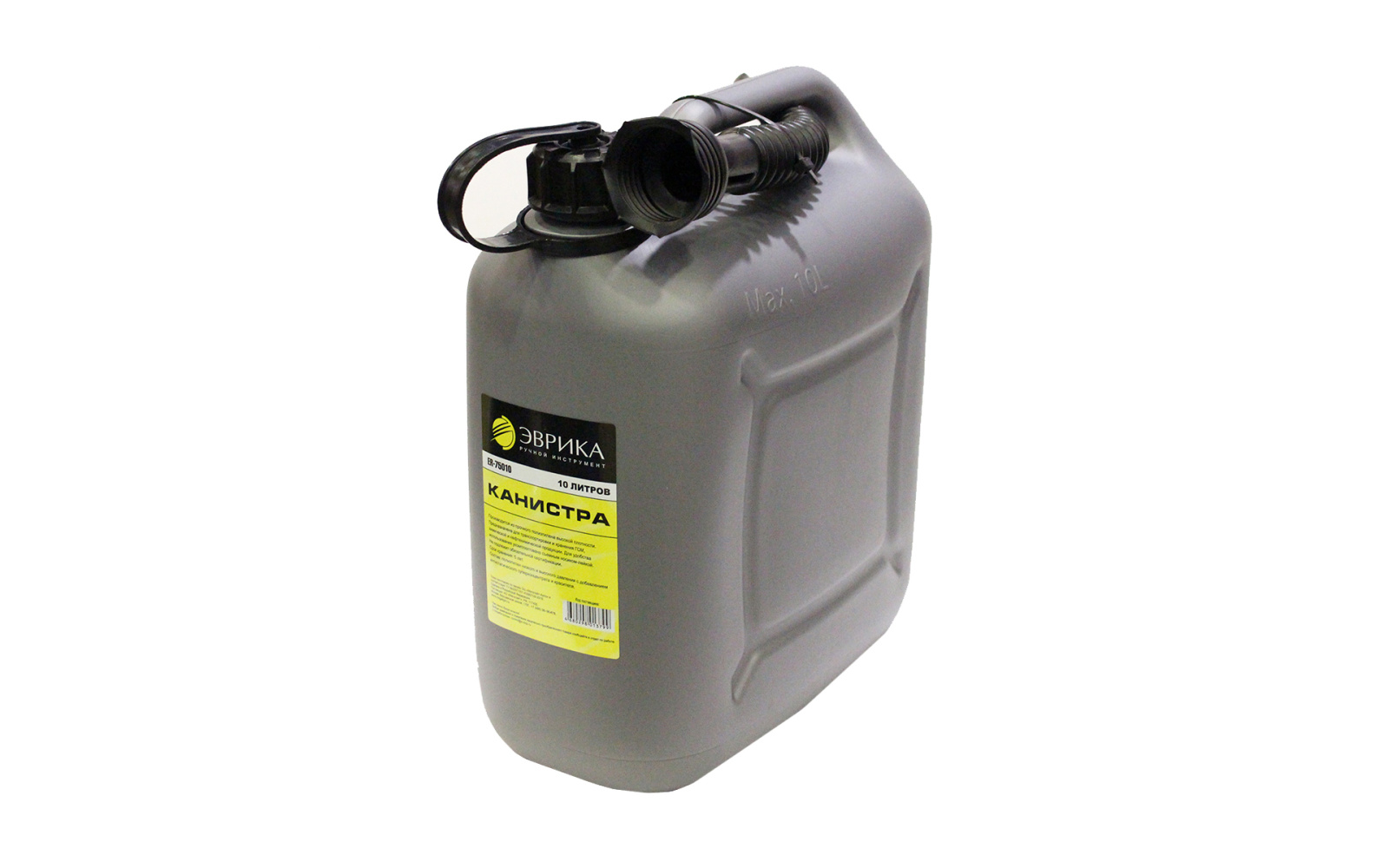 Канистра полиэтиленовая ЭВРИКА с носиком-лейкой 10л фотография №1