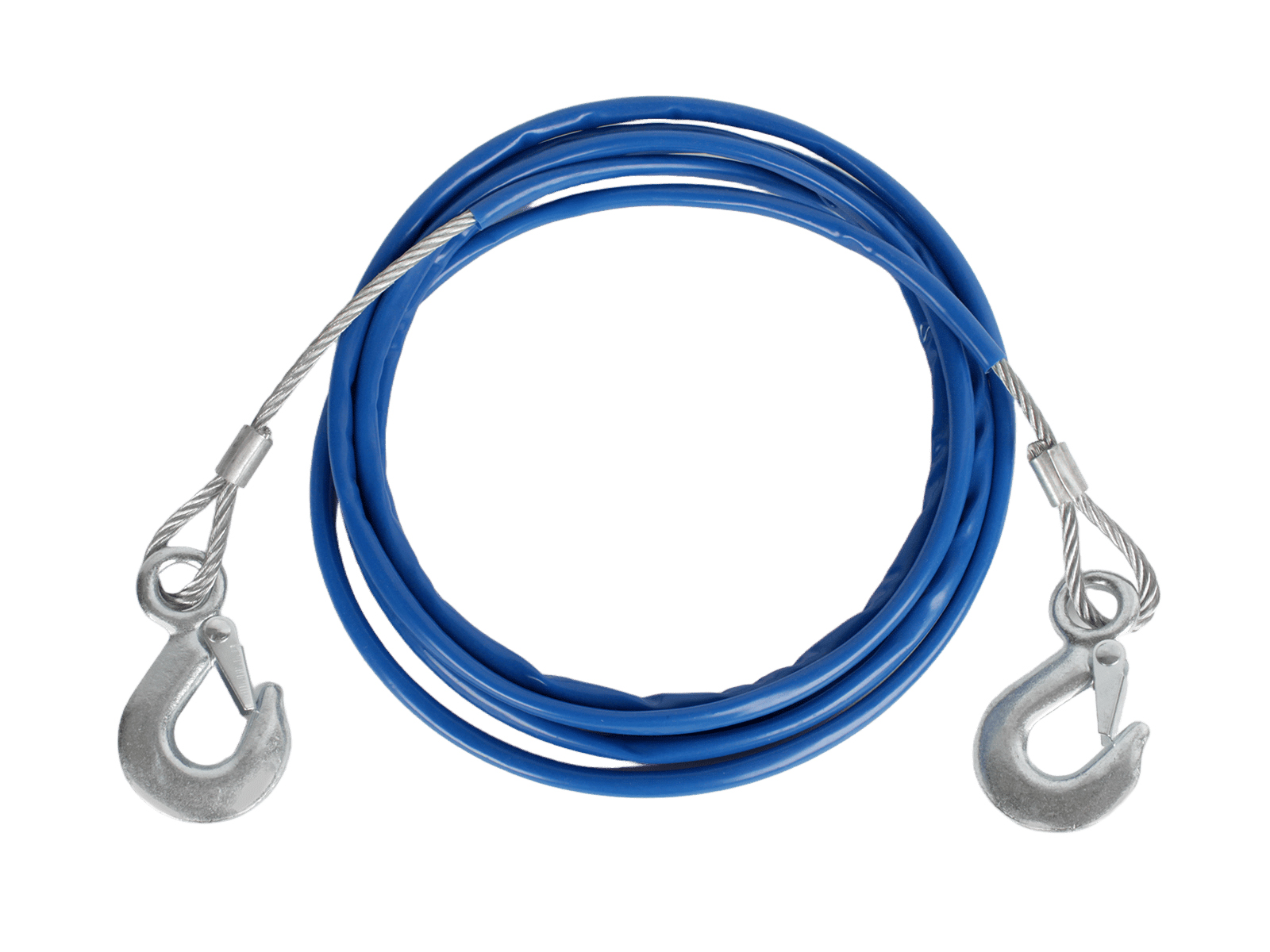 Трос буксировочный 2.5т 4м стальной 6мм (крюк-крюк) MEGAPOWER M-75006 фотография №1