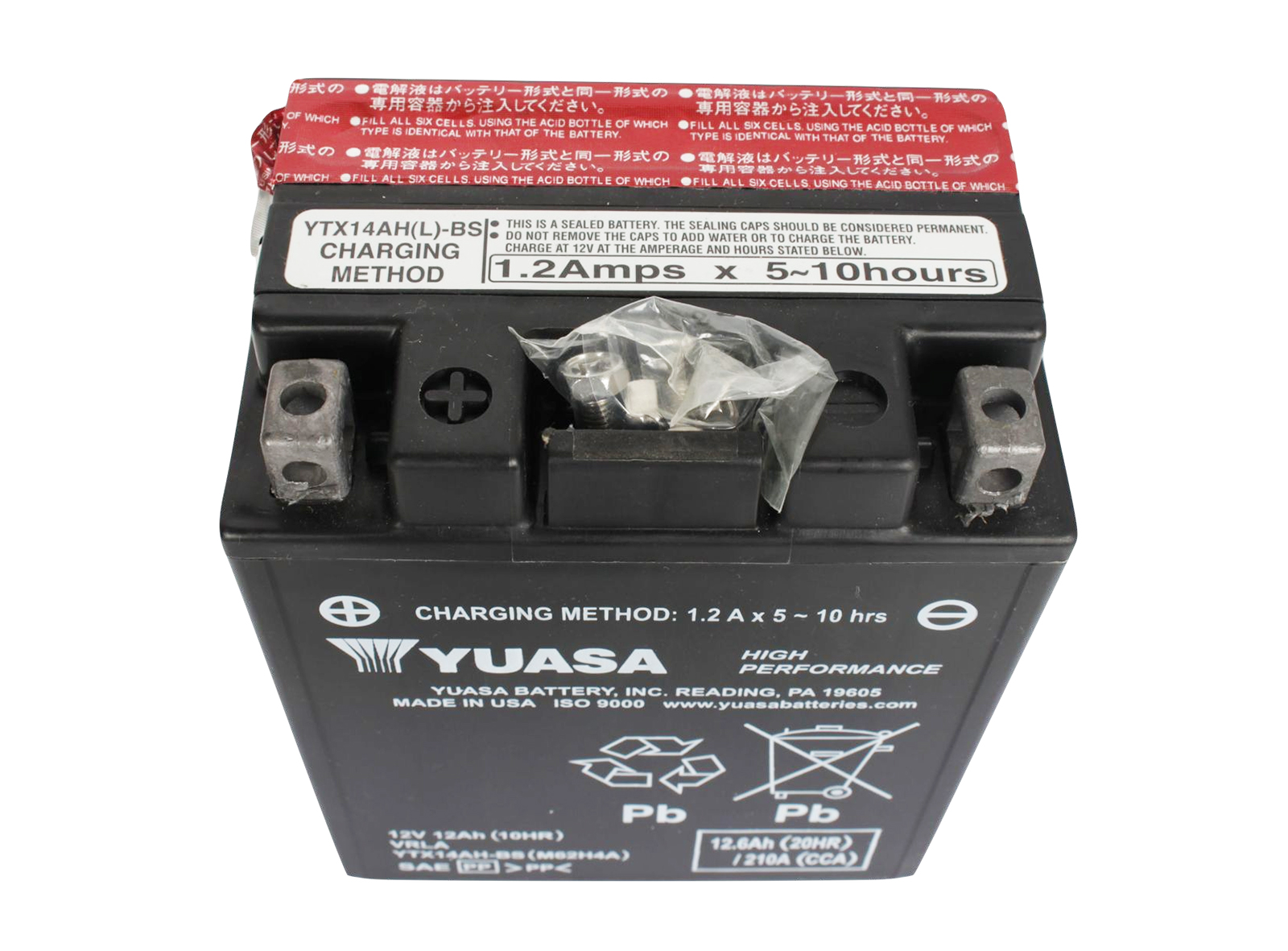 Мотоаккумулятор YUASA YTX14AH BS фотография №3