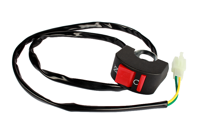 Переключатель руля Питбайк с кнопками стоп двигателя и стартера (правый) фотография №2