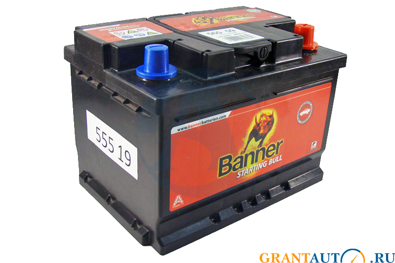 Аккумуляторная батарея BANNER Starting Bull 19 6СТ55 низкая фотография №1