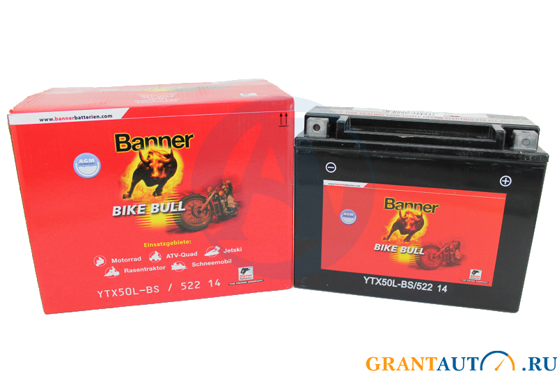 Аккумуляторная батарея BANNER Bike Bull YTX50L-BS 52214 agm фотография №1