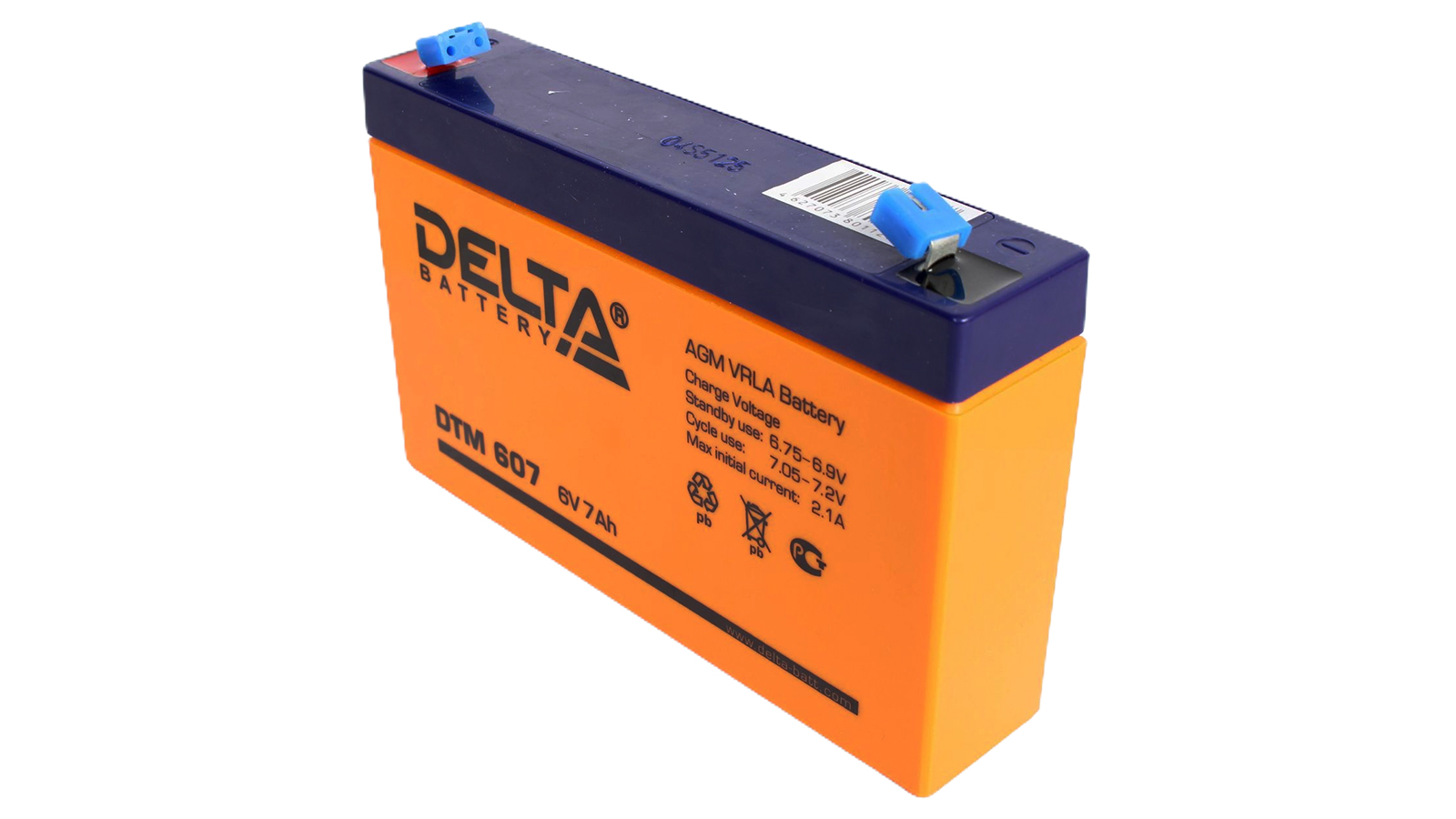 Аккумуляторная батарея DELTA DTM 607 3СТ7 фотография №2