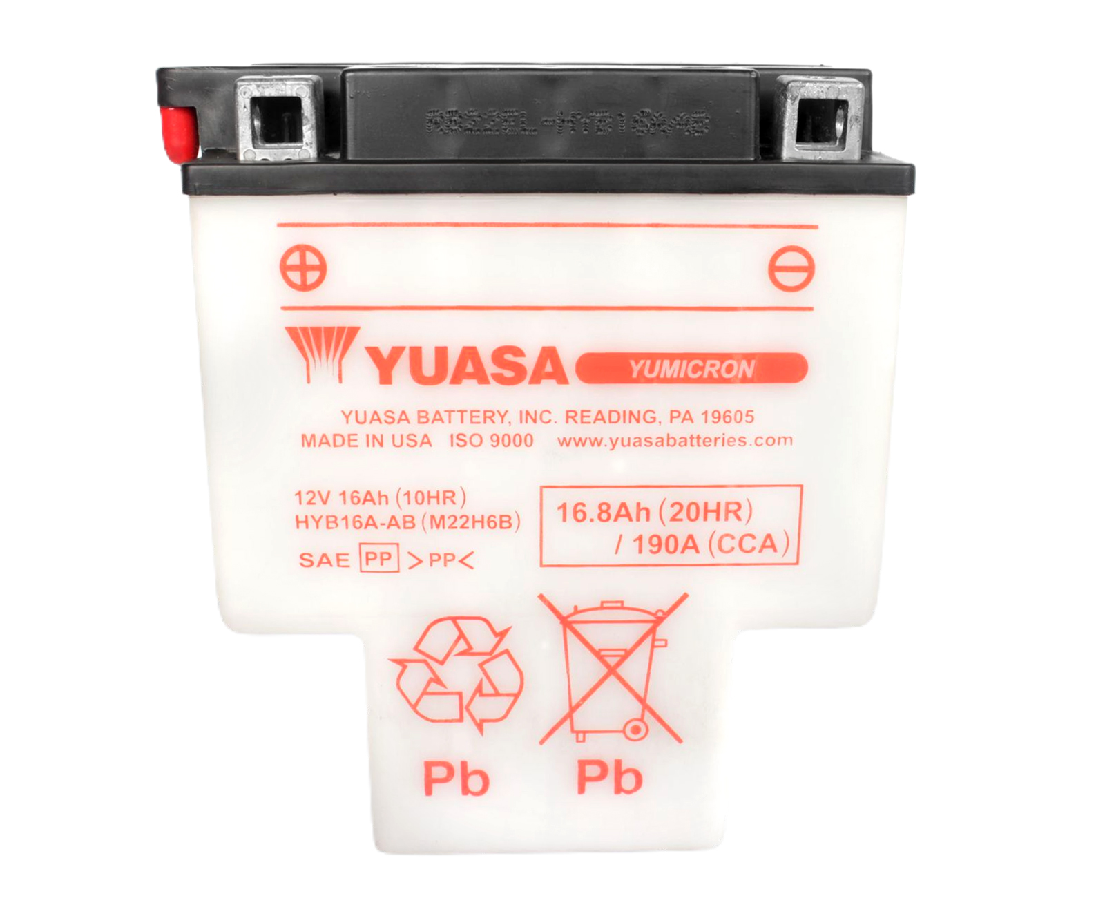 Мотоаккумулятор YUASA HYB 16A AB фотография №1