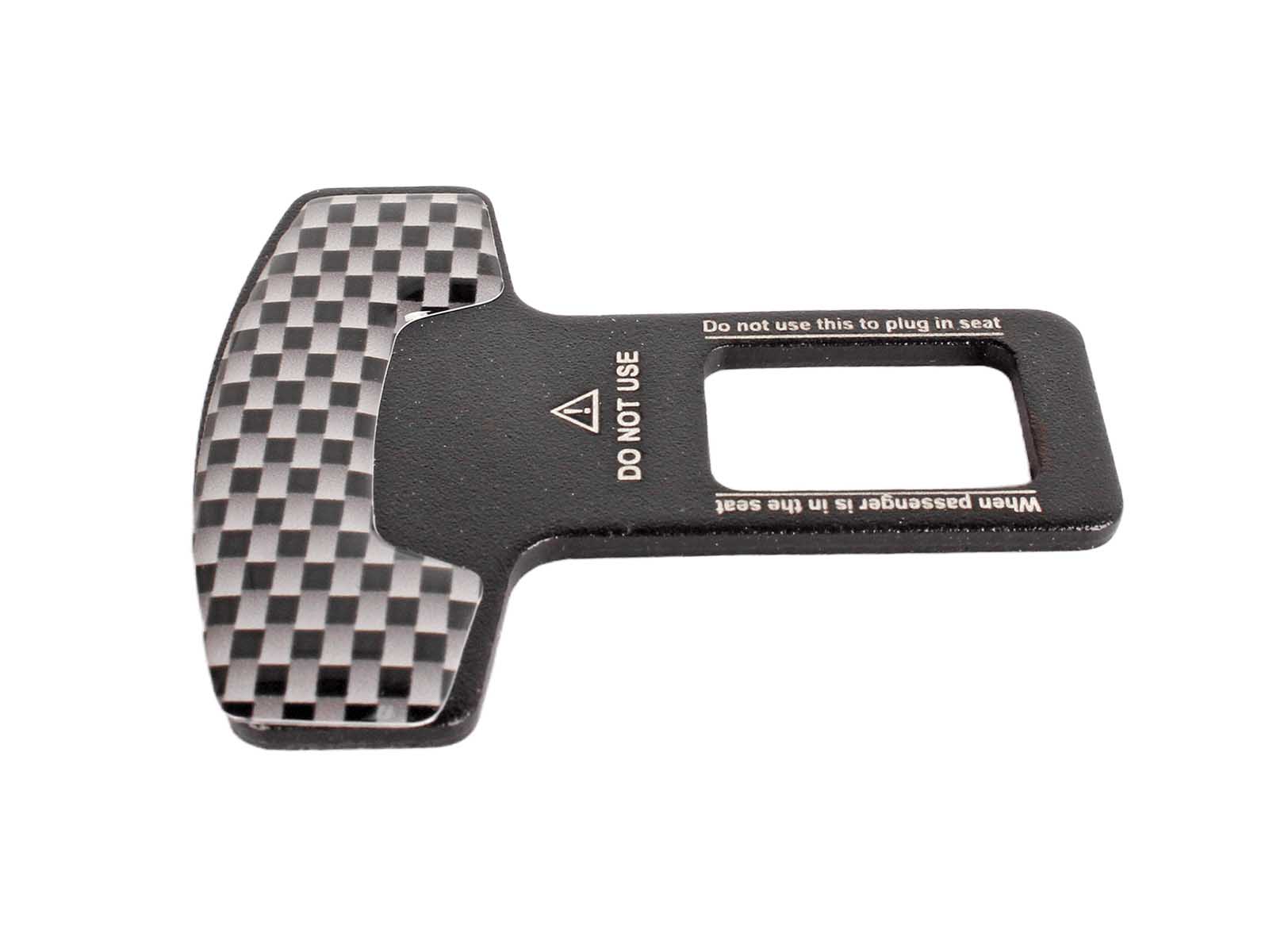 Заглушка ремня безопасности металлическая КАРБОН 1 штука фотография №3