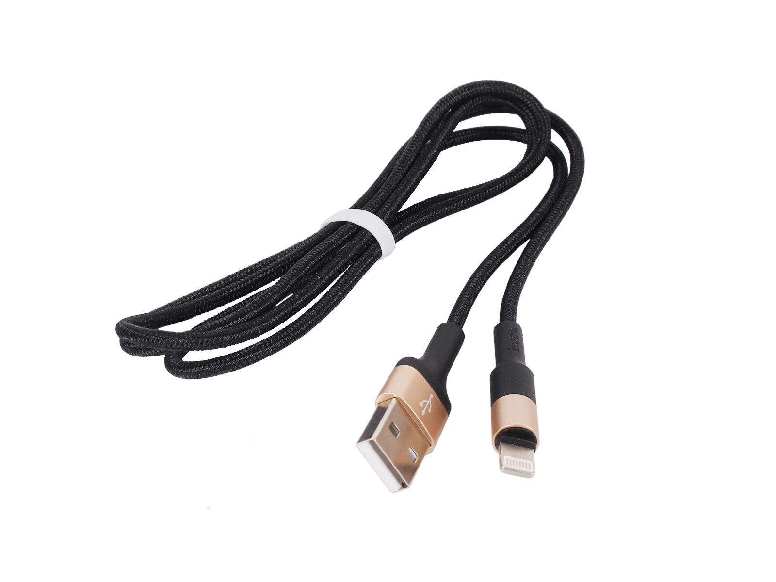 Кабель USB HOCO X26 USB-Lightning 1м черный. фотография №1