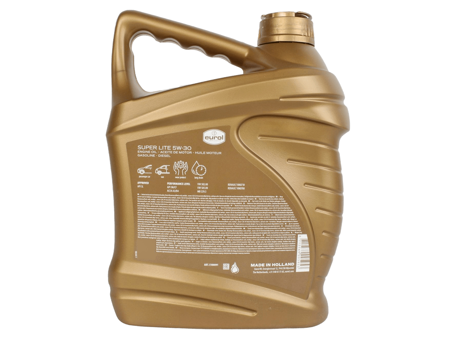 Масло моторное EUROL SUPER LITE 5W30 4л фотография №2