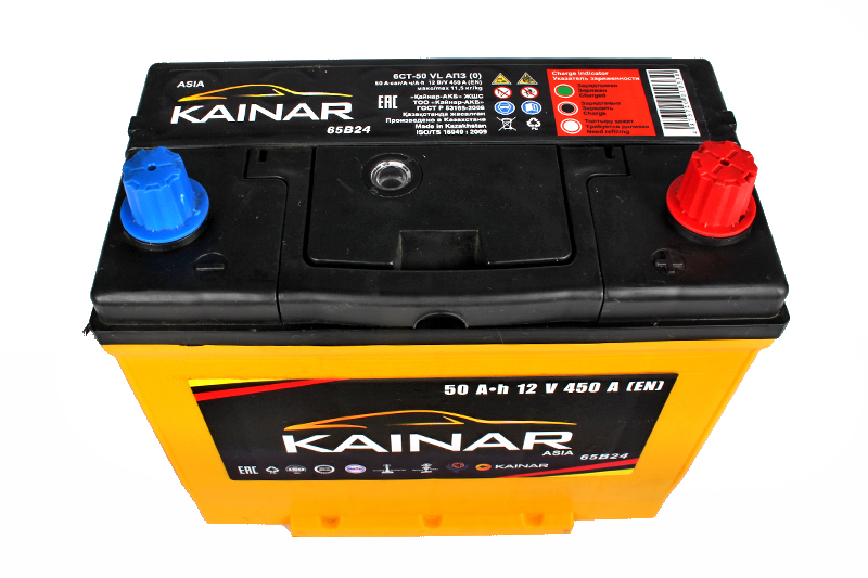 Аккумуляторная батарея KAINAR 65B24LS 6СТ50 азия обратная фотография №3