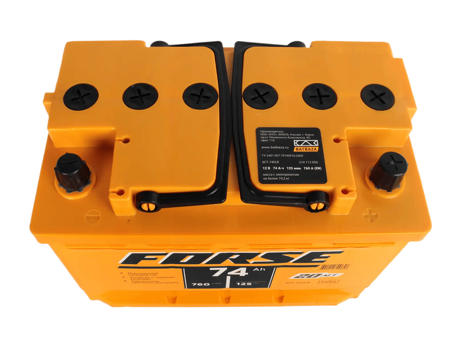 Аккумуляторная батарея FORSE 6СТ74 обратная 760 А фотография №3