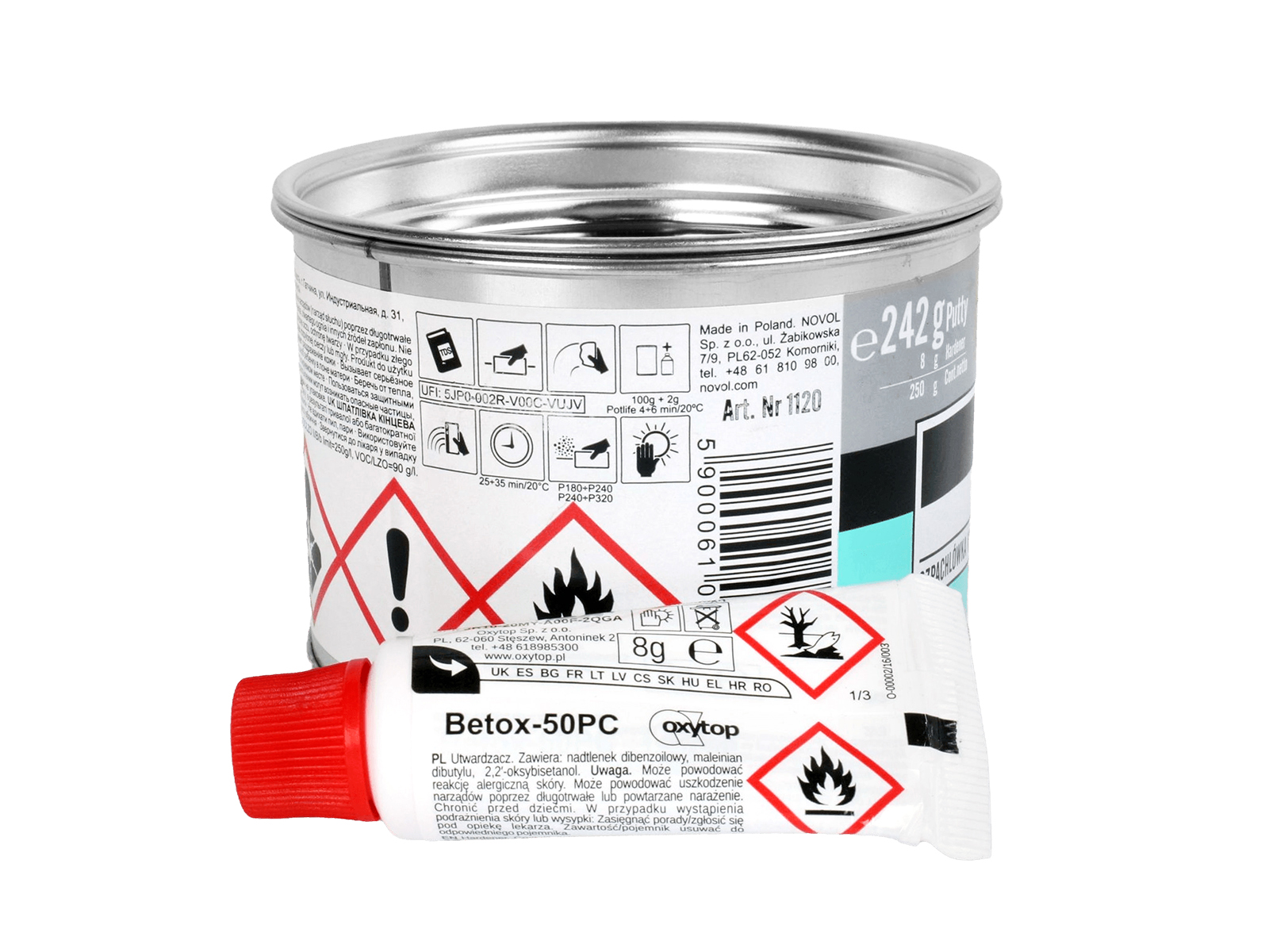 Шпатлевка NOVOL FINISH доводочная 0.25кг фотография №2