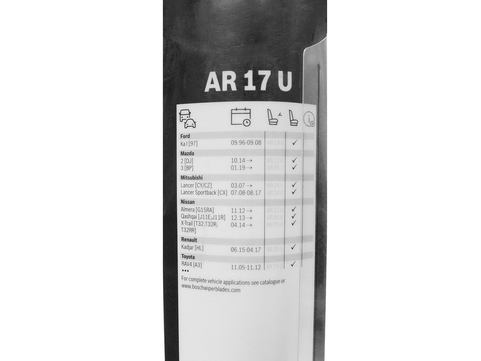 Щетка стеклоочистителя BOSCH АЭРОТВИН AR17U 425мм фотография №6 Щетка стеклоочистителя BOSCH АЭРОТВИН AR17U 425мм фотография №6