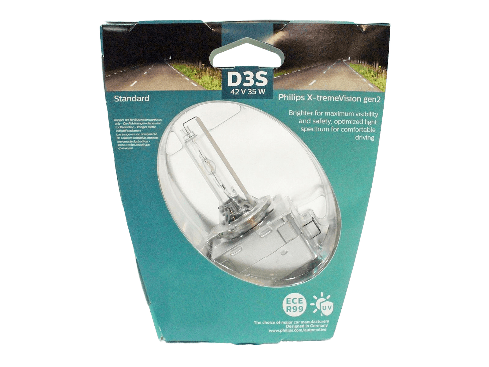 Лампа 42Vx35W D3S ксенон PHILIPS X-TREME VISION 4800K шт. блистер фотография №2