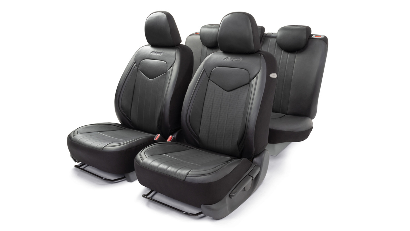 Чехлы на сиденье SIGNATURE SGN-1505GF BLACK эко-кожа AIRBAG AUTOPROFI фотография №1