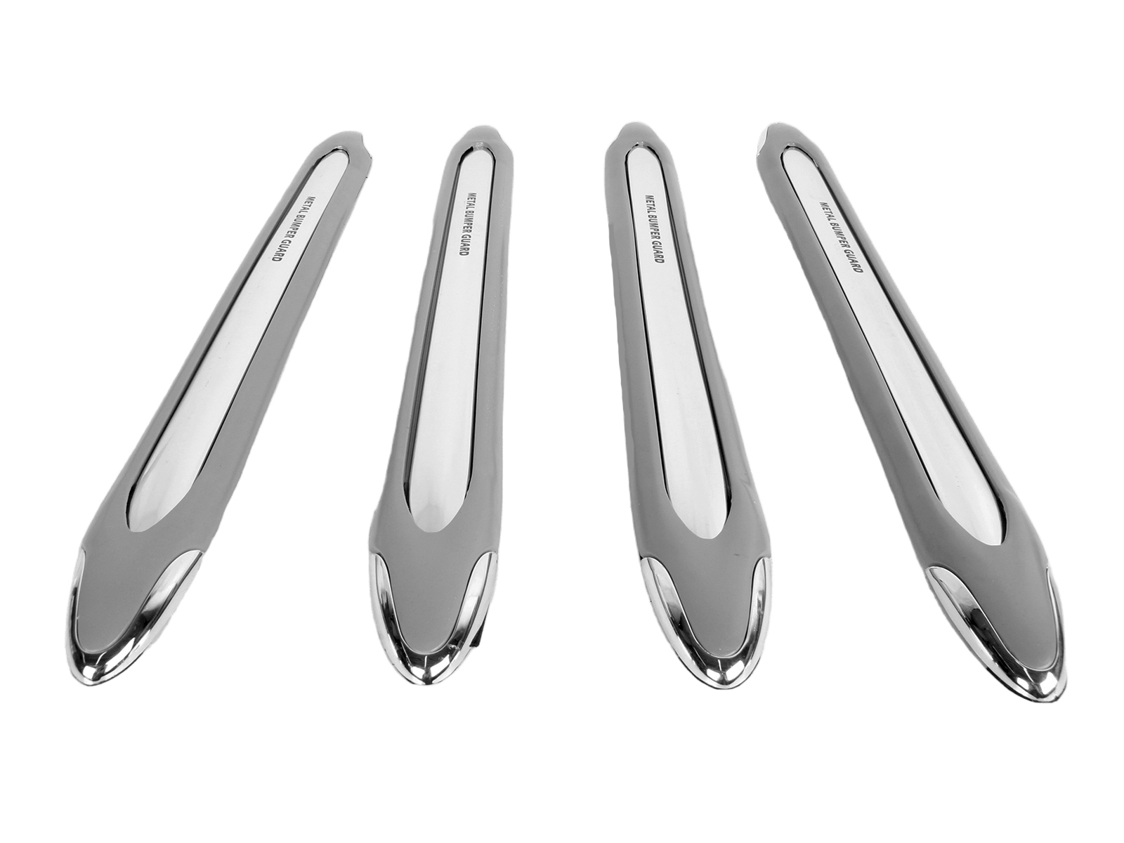 Накладка на бампер HJ-3067GY хром серебро комплект фотография №3