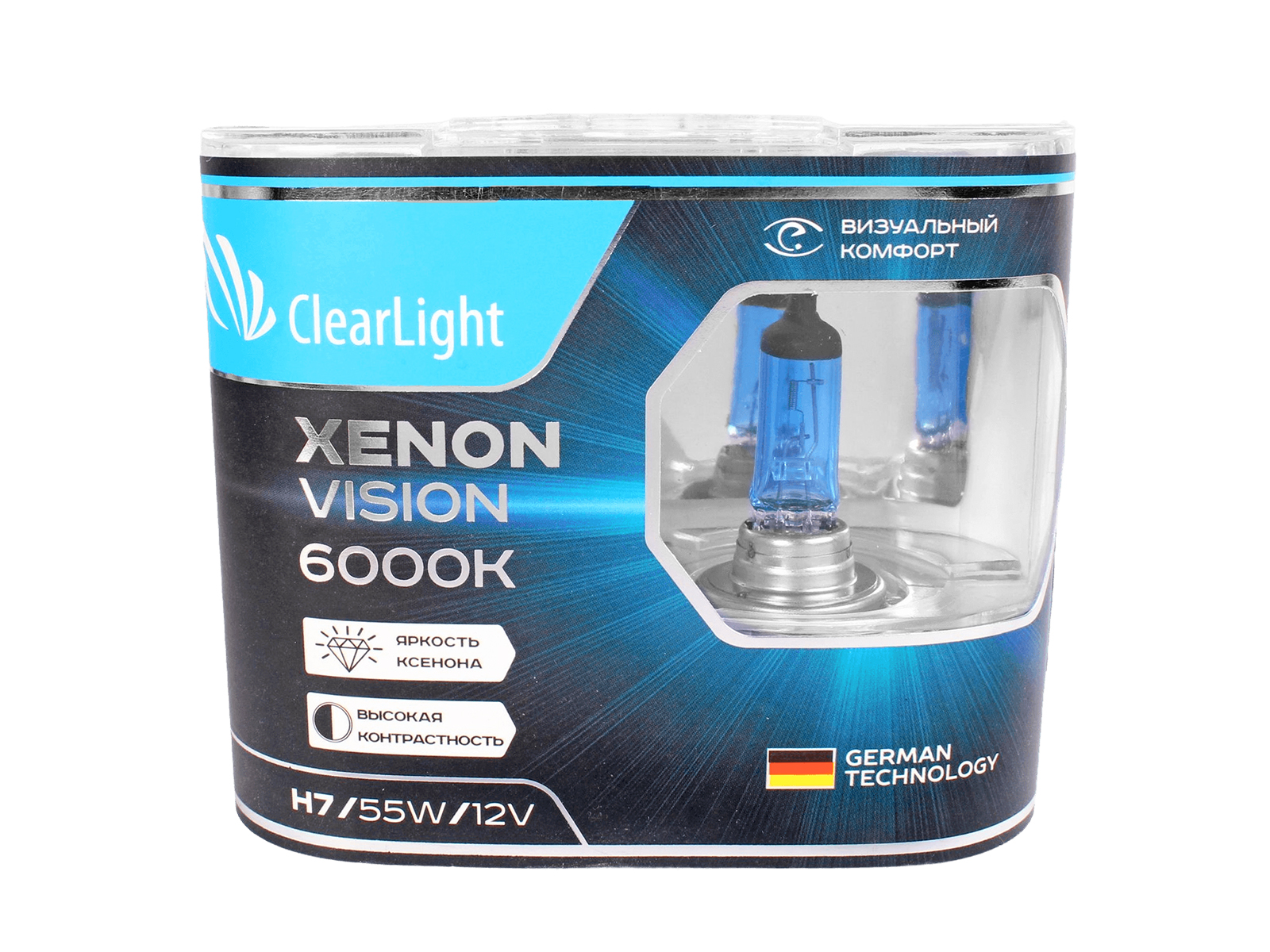 Лампа Clearlight H7 12V 55W Xenon Vision комплект MLH7XV фотография №5