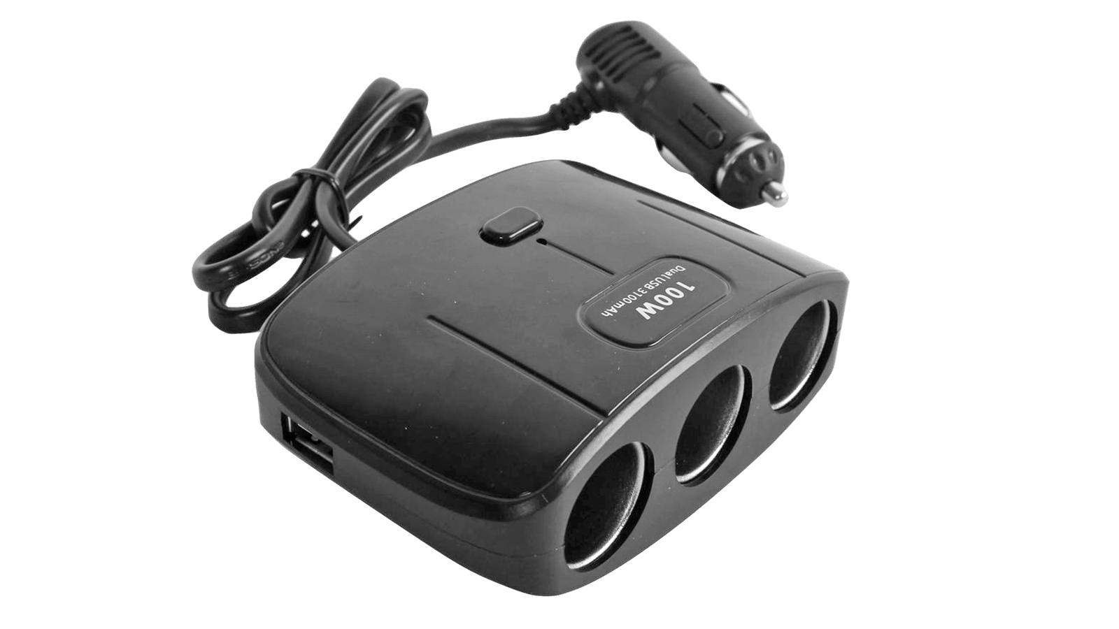 Разветвитель, 3 слота, 2 USB, с кнопкой включение/выключение фотография №3