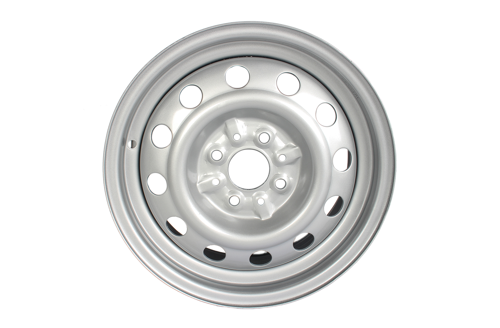Диск колеса ВАЗ-10 R14х5.5 штампованный серебро 1 штука ТЗСК фотография №1