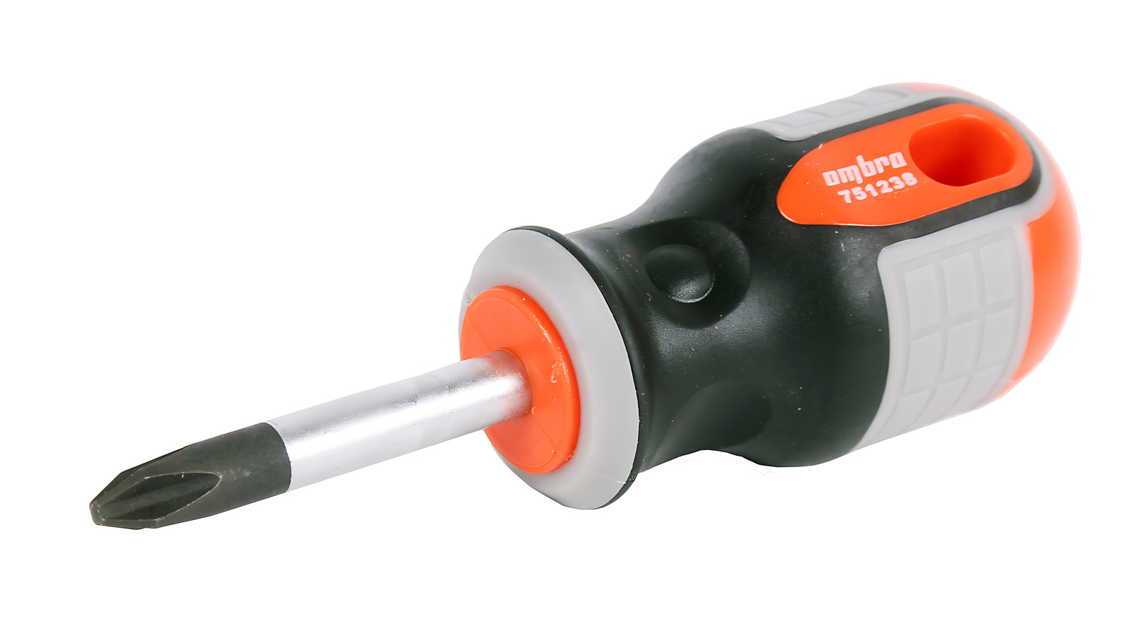 Отвертка OMBRA round grip крестовая Ph2х38 мм фотография №2