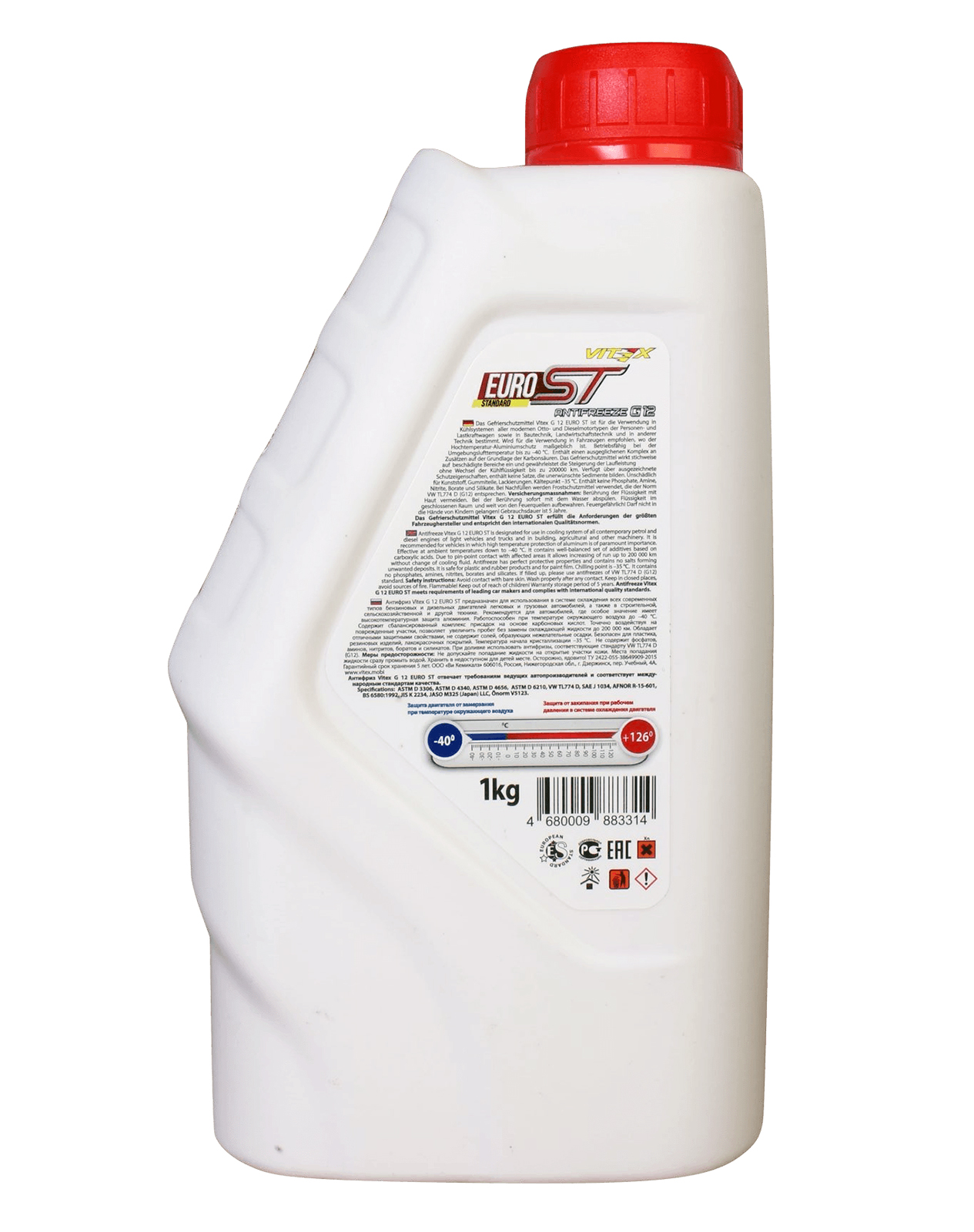 Антифриз G12 EURO ST красный 1кг VITEX фотография №2
