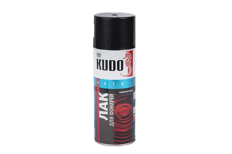 Лак KUDO тонировочный для фонарей черный 520мл фотография №1