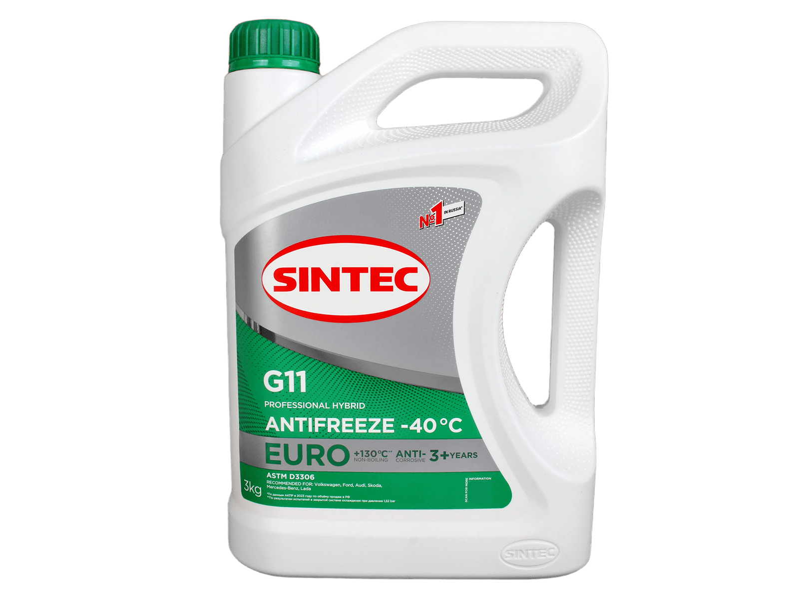 Антифриз SINTEC EURO зеленый 3кг фотография №1