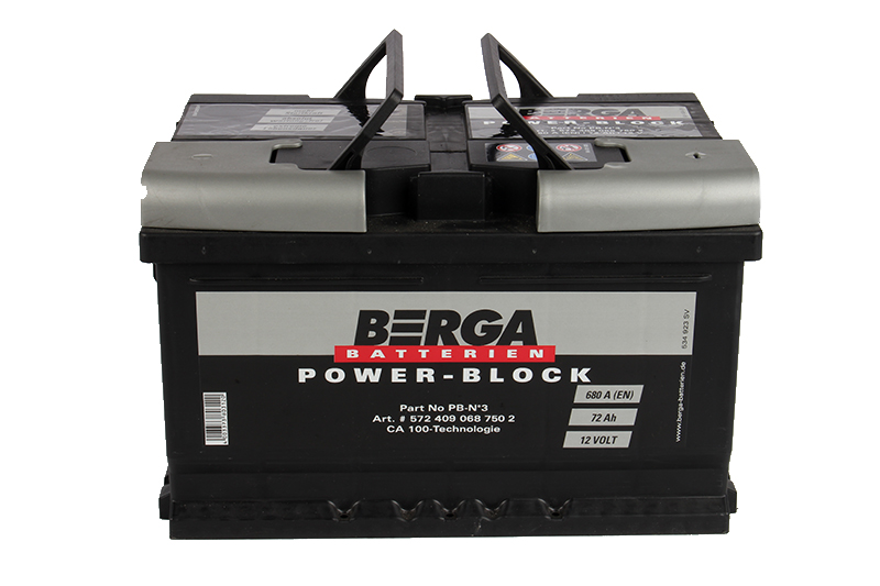 Аккумуляторная батарея BERGA Power Block 6СТ72 низкая обратная фотография №1