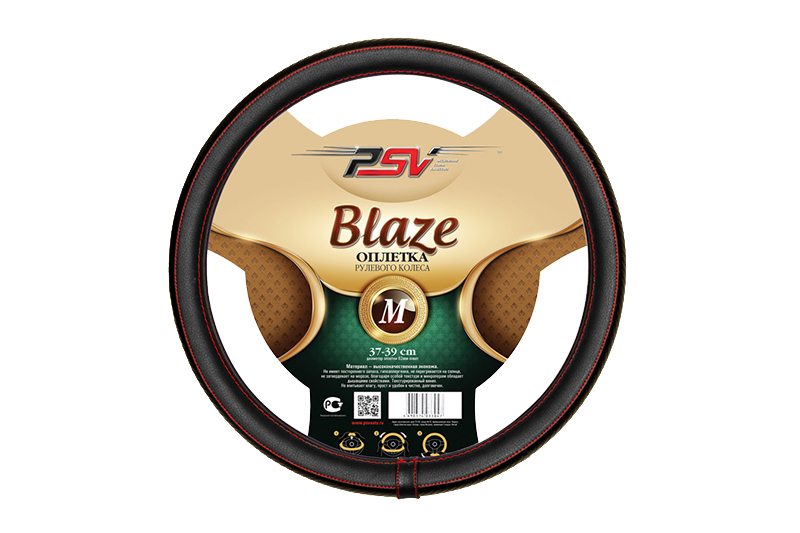 Оплётка на руль кожа PSV BLAZE Fiber черный M фотография №1