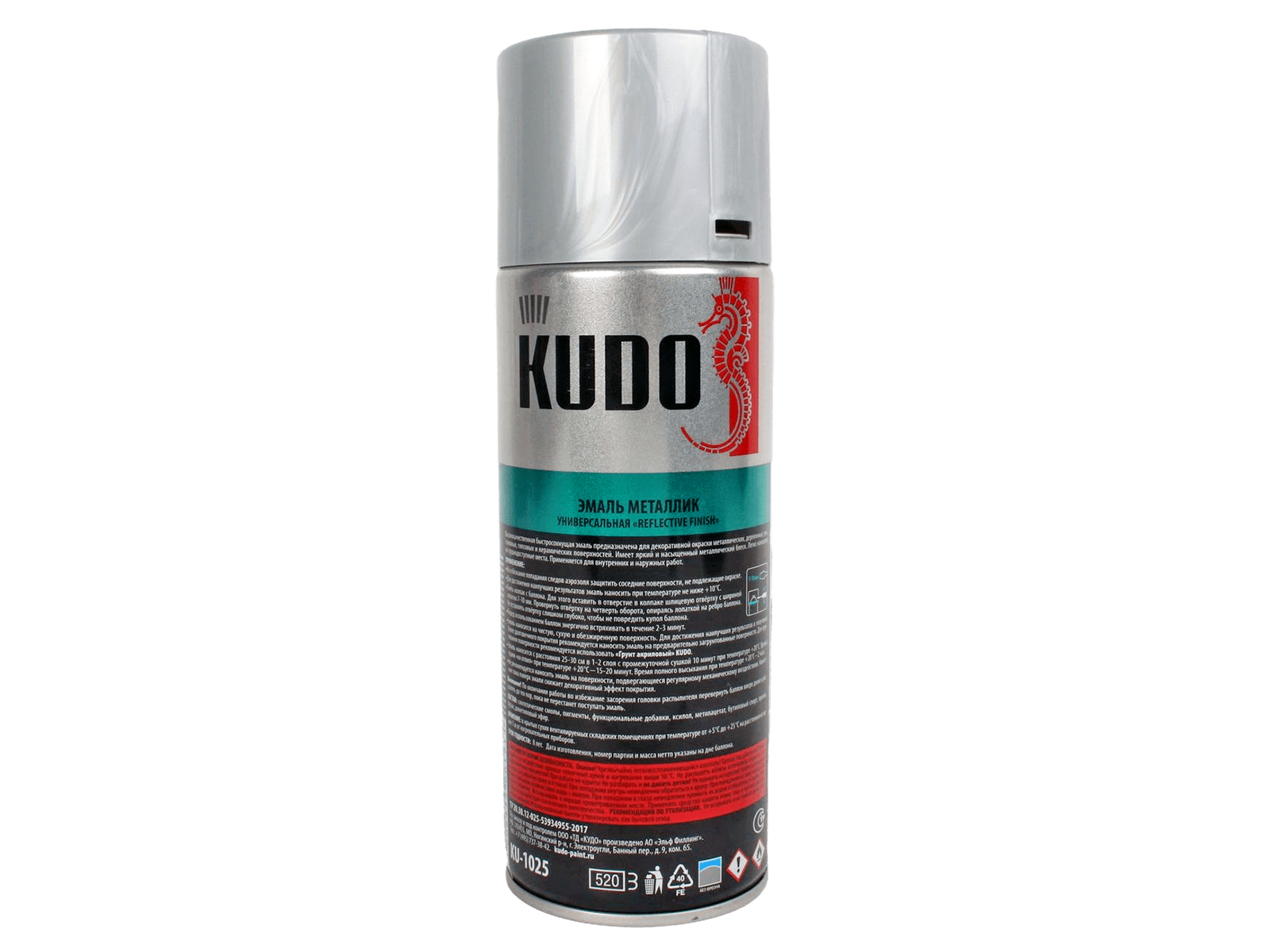 Краска KUDO алюминиевая 520мл KU-1025 фотография №3