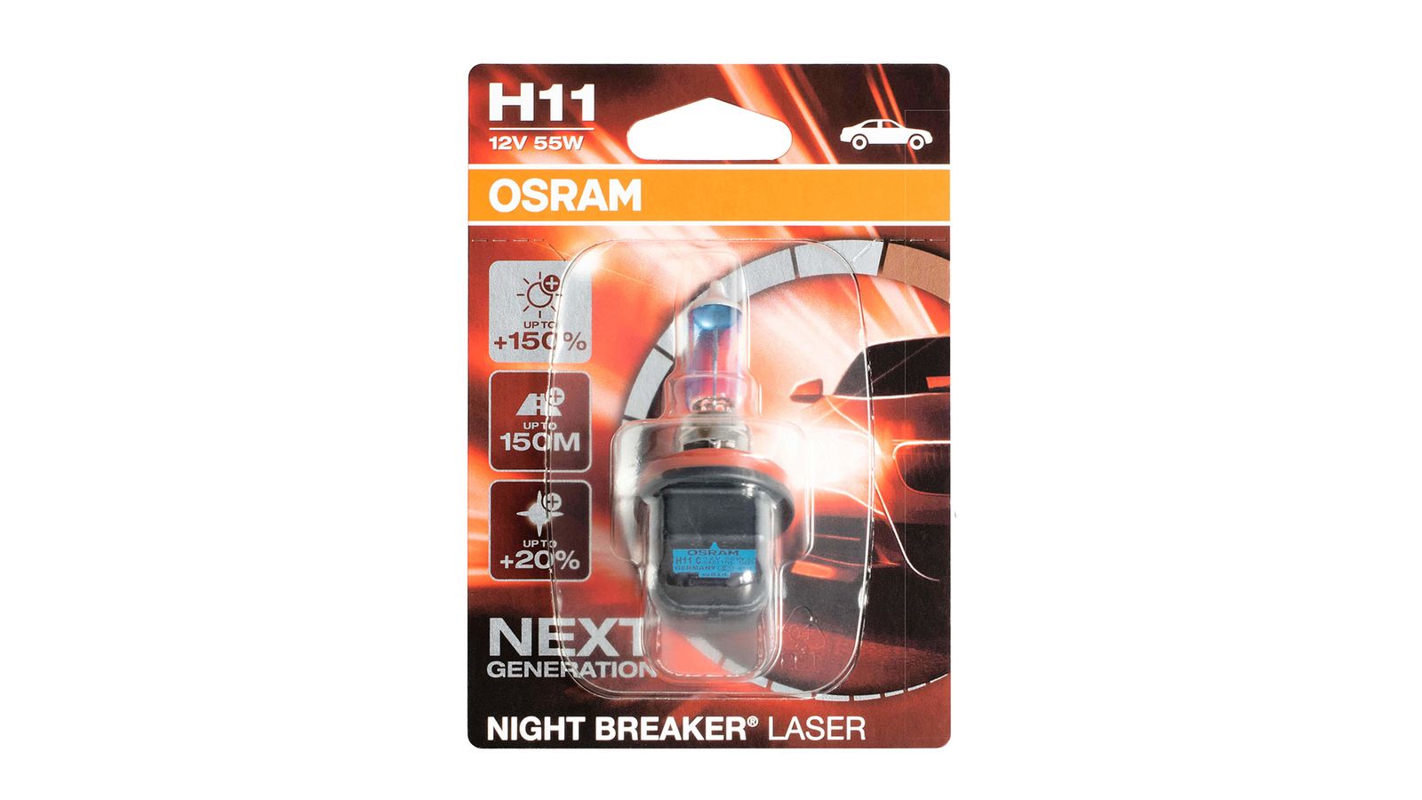 Лампа 12Vx55W H11 OSRAM NIGHT BREAKER LASER фотография №1