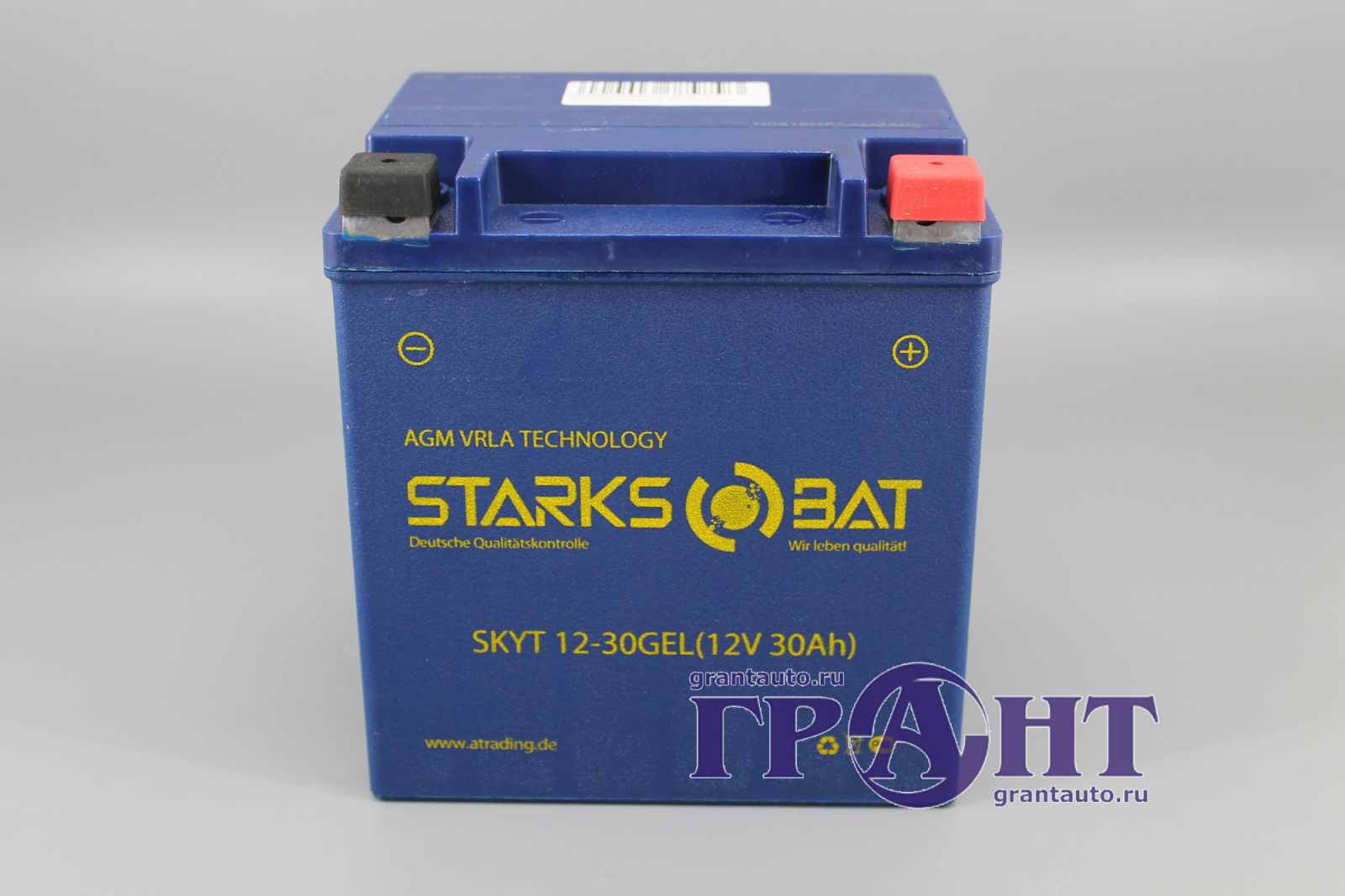 Аккумуляторная батарея STARKSBAT YT 12-30 gel 6СТ30 фотография №3