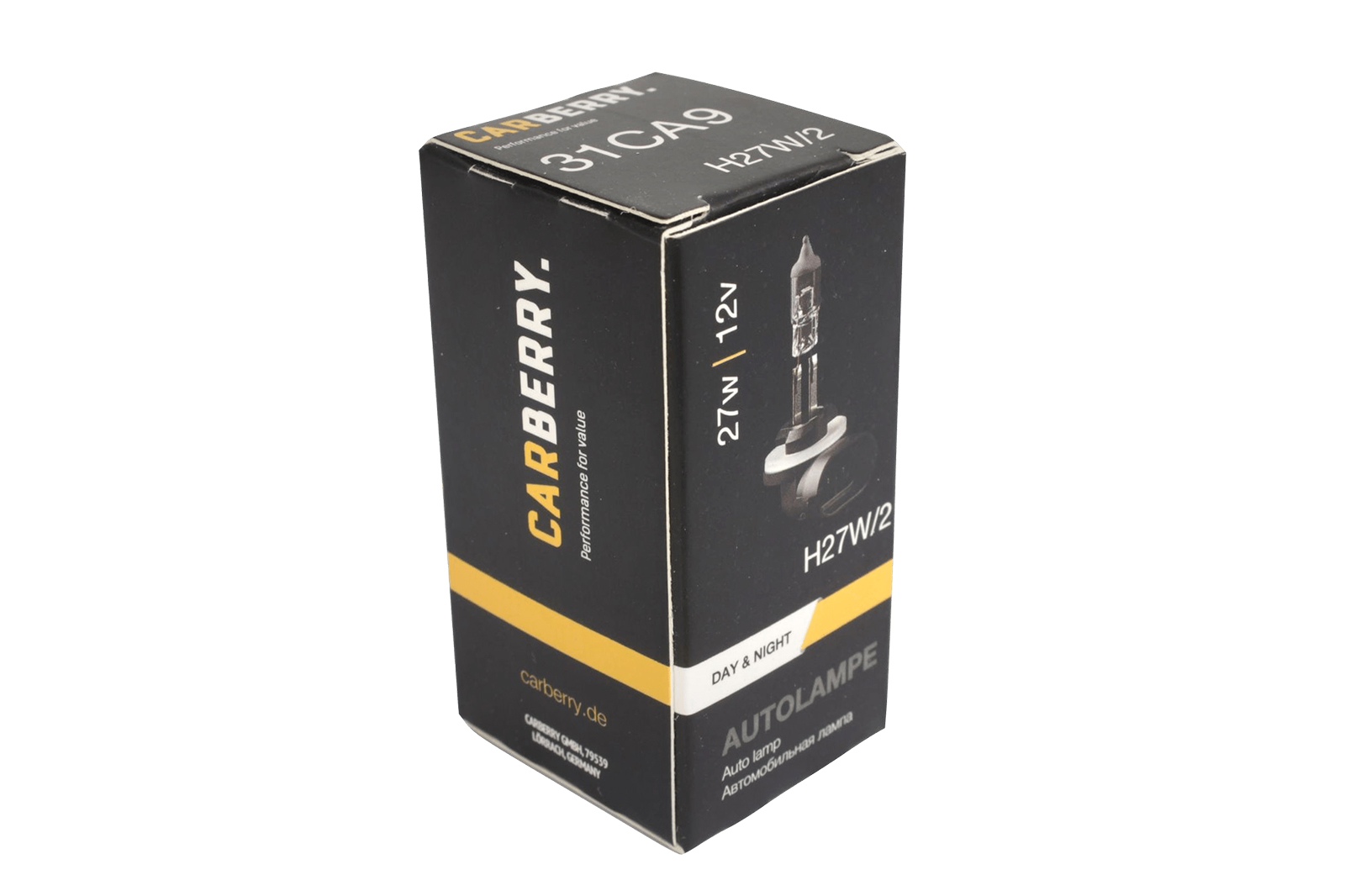 Лампа 12Vx27W H27W/2 PGJ13 31CA9 CARBERRY 1 штука фотография №4