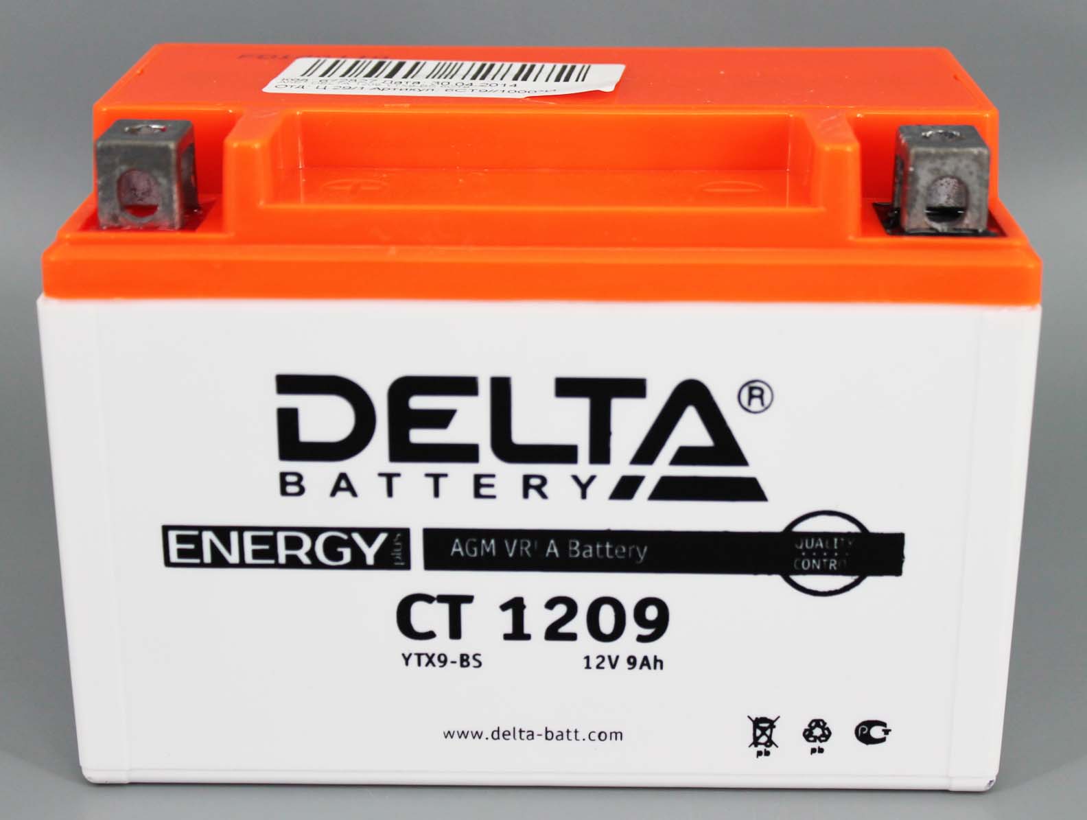 Аккумуляторная батарея DELTA СТ 1209 YTX9-BS 6СТ9 фотография №1