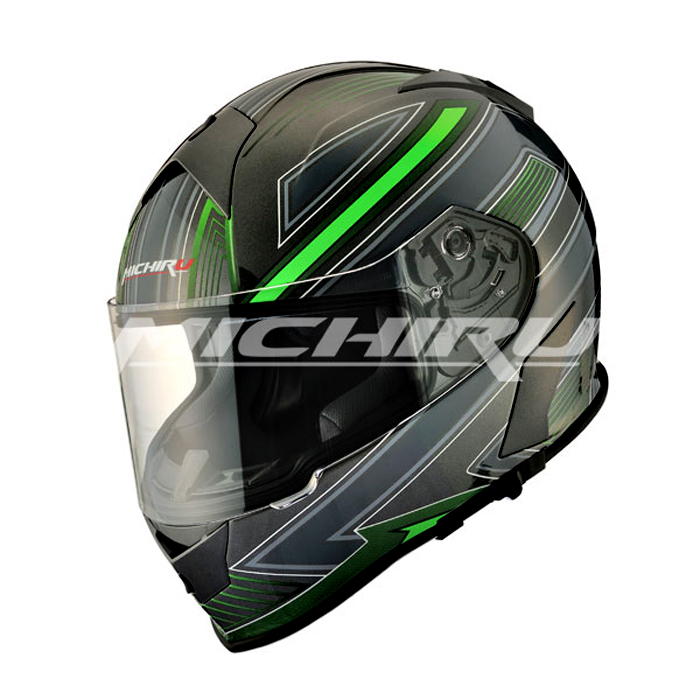 Шлем интеграл MI 167 RoboSky Green MICHIRU XL фотография №1