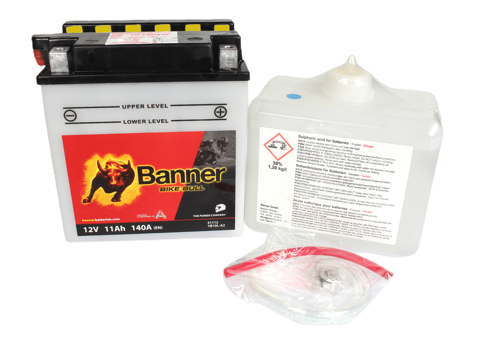 Аккумуляторная батарея BANNER Bike Bull YB10L-A2 511 012 009 фотография №1