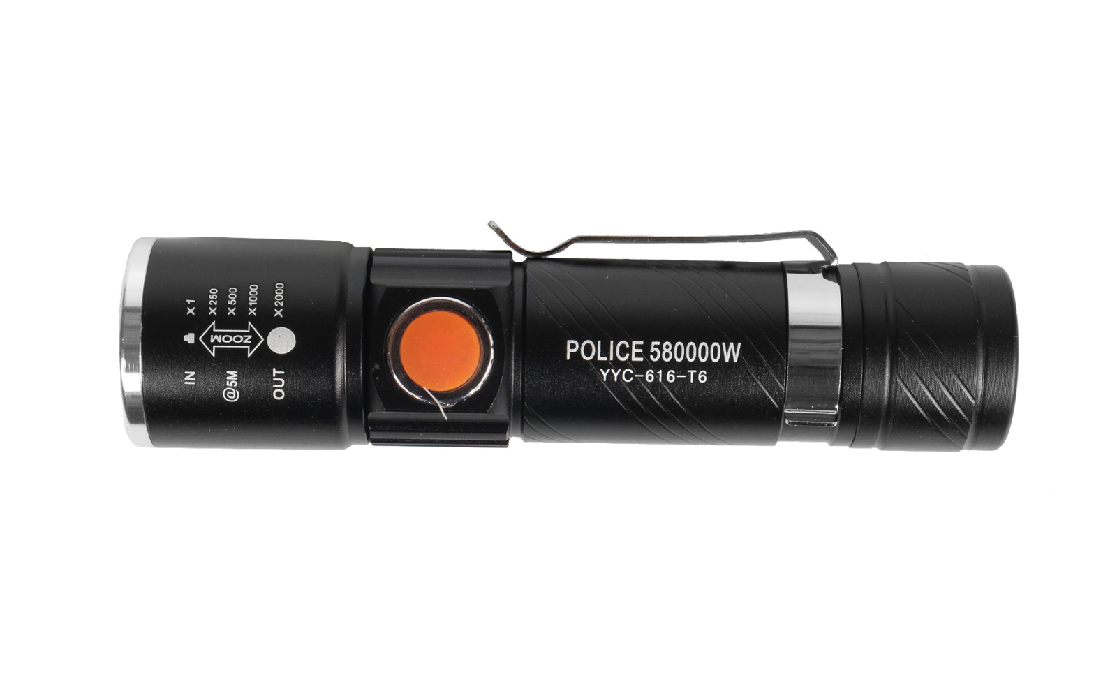 Фонарь ручной аккумуляторный с зарядкой от USB YYC-616-T6 фотография №2