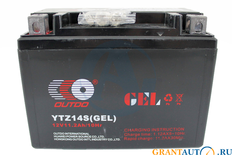 Мотоаккумулятор Outdo YTZ14S GEL 11.2Ач фотография №1