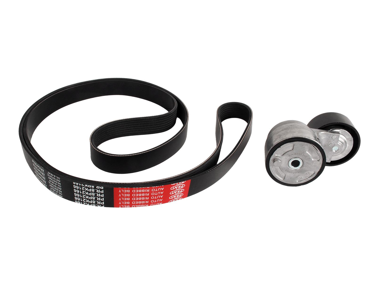 Натяжитель ремня для ГАЗель Next дв.Cummins ЕВРО4 2.8 с ремнем 8PK2166 к-т PRAVT PR.5398362-С фотография №4