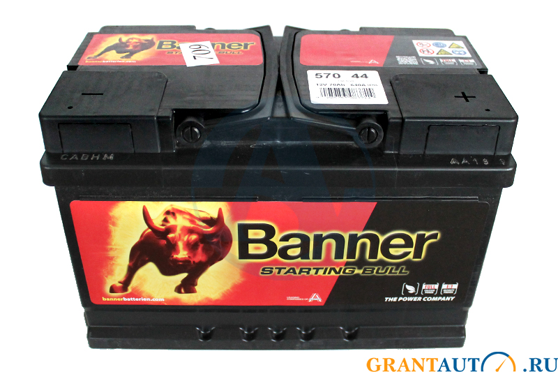 Аккумуляторная батарея BANNER Starting Bull 44 6СТ70 низкая обратная Австрия фотография №1