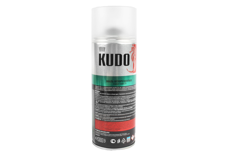 Краска KUDO флуоресцентная белая 520мл фотография №3