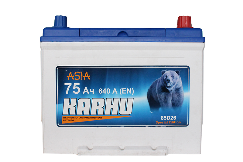 Аккумуляторная батарея KARHU 85D26L 6СТ75 азия обратная 640 А фотография №2