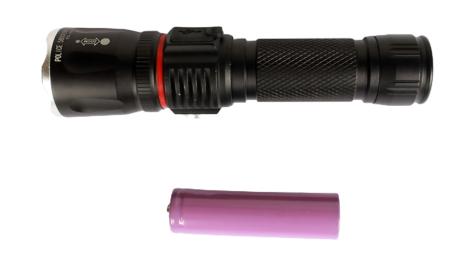 Фонарь ручной аккумуляторный с зарядкой от USB YYC-1809-T6 фотография №5