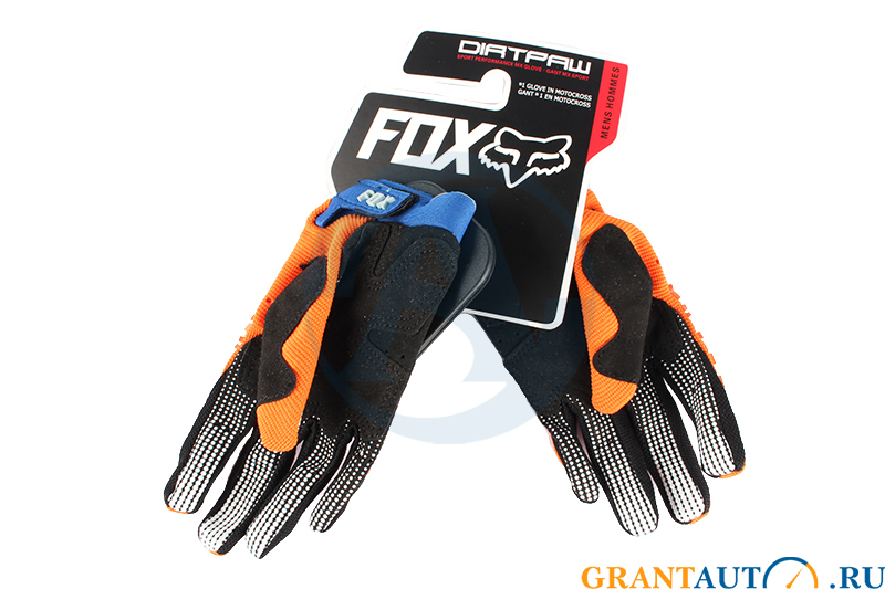 Перчатки FOX KIDS (XS) оранжево-синие фотография №2