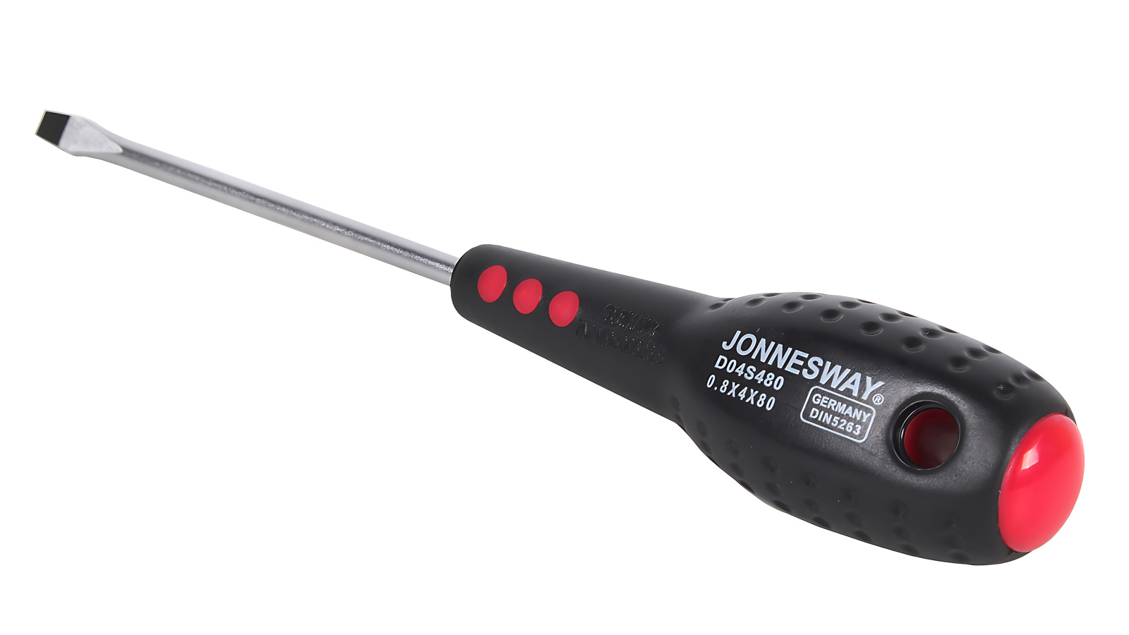 Отвертка JONNESWAY full star шлицевая SL4х80 мм фотография №3 Отвертка JONNESWAY full star шлицевая SL4х80 мм фотография №3