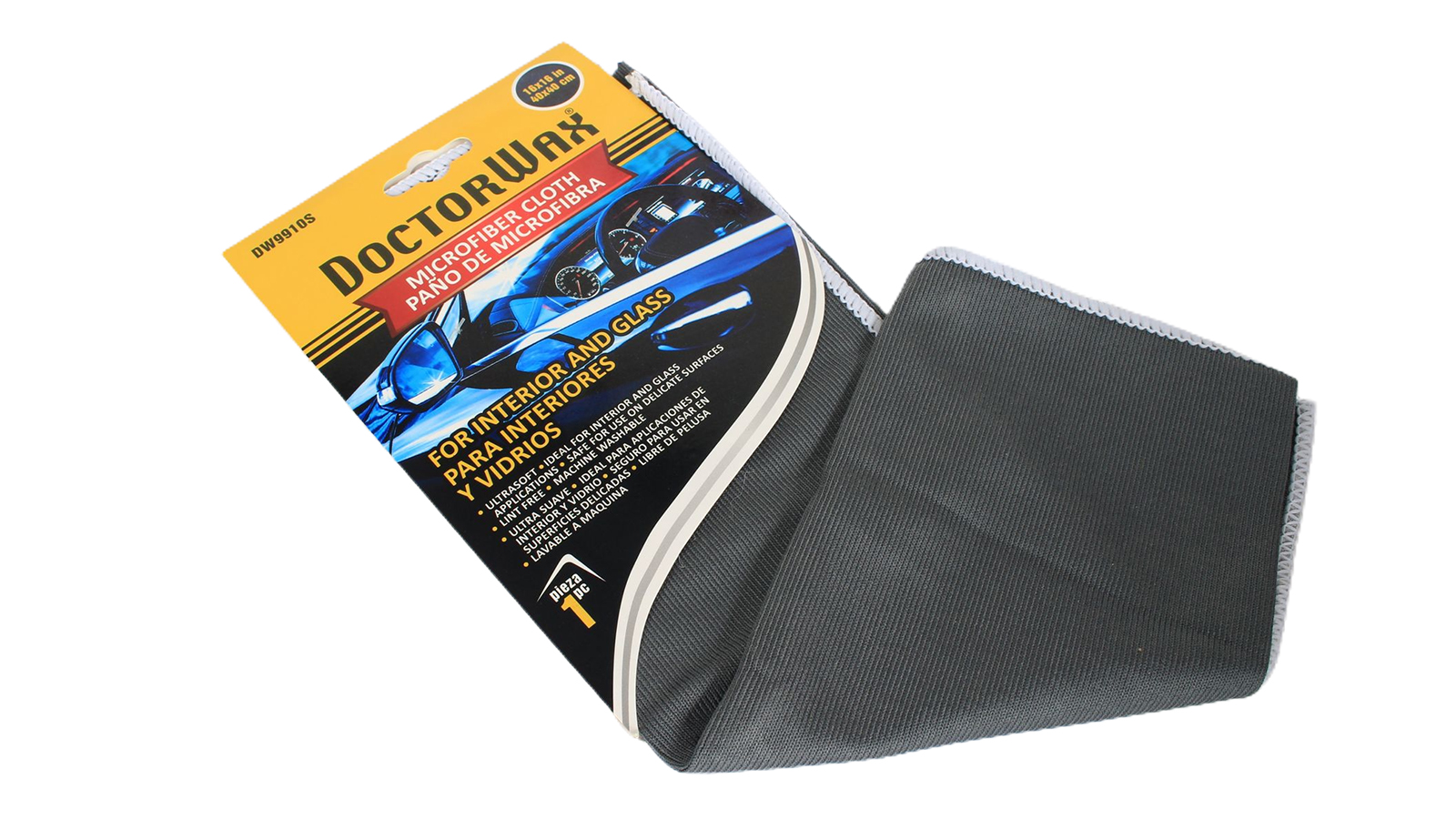 Микрофибра для стекол и интерьера 40х40см DOCTOR WAX фотография №2