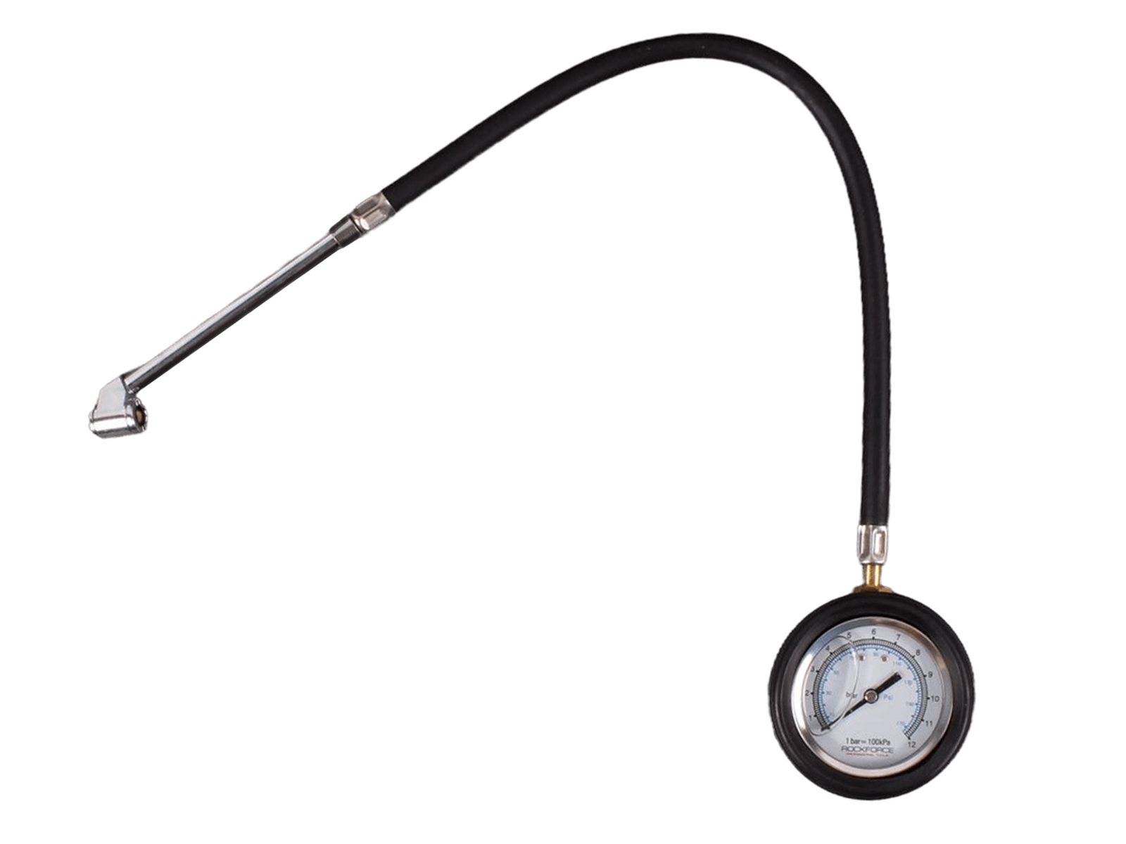 Манометр для проверки давления в шинах с глицерином 0-12 Bar ROCKFORCE фотография №1