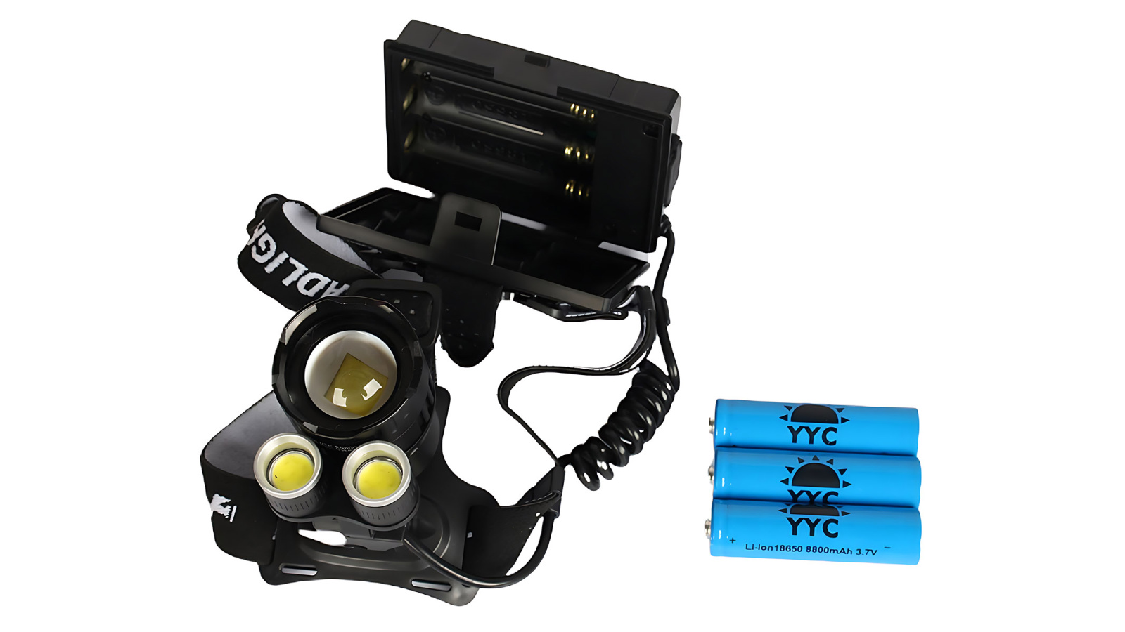 Фонарь налобный светодиодный АКБ USB YYC-T38-P160-COB фотография №4